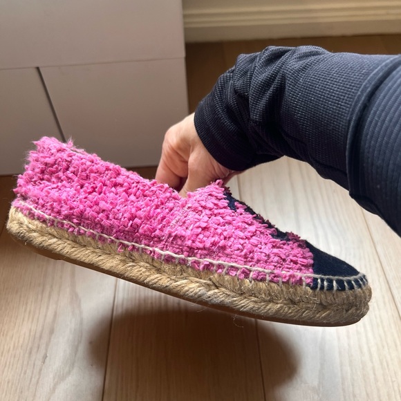 Chanel Espadrilles Pink /Navy Terry as 35/5 RARE! Authentic - Picture 7 of 12